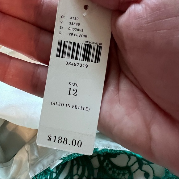 NWT Moulinette Soeures Women’s Arbor Dress in Green and Cream size 12 - Picture 8 of 12